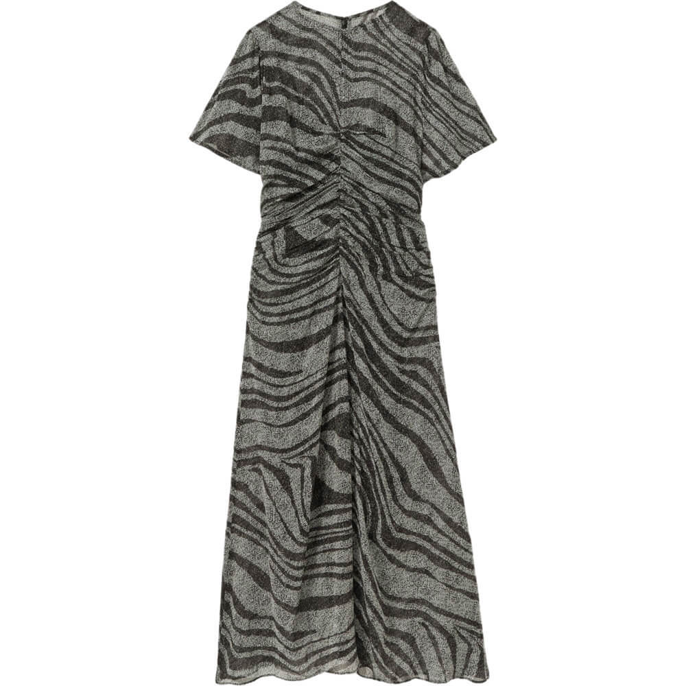 REISS TABITHA Animal Printed Midi Dress